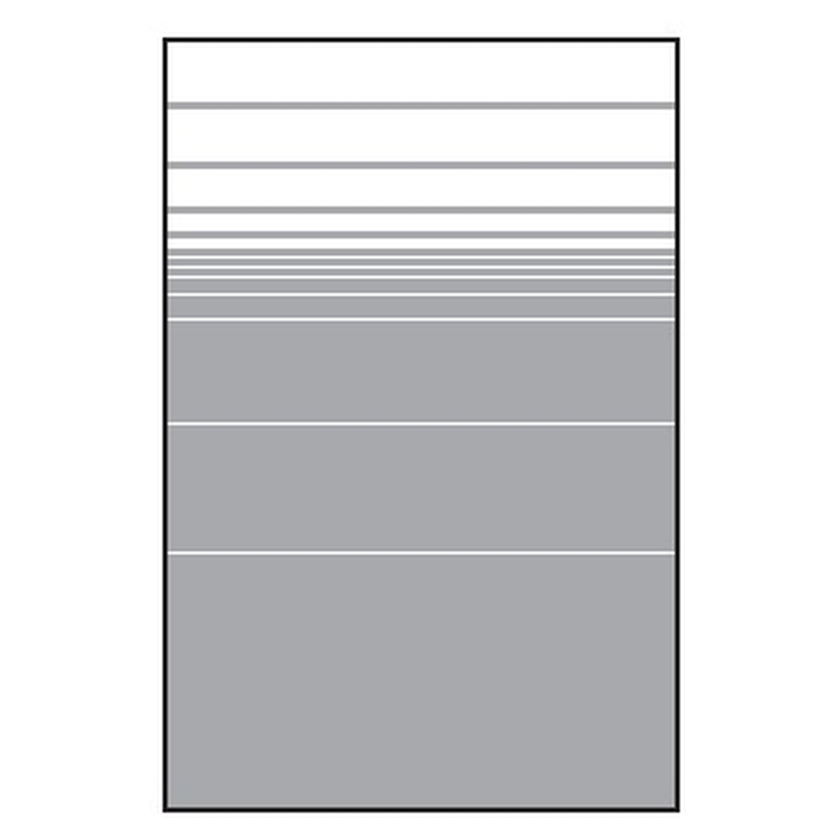 VETRO Glasscheibe
B 1200 x H 1800 mm
Streifen-Dekor 81, satiniert
#68106