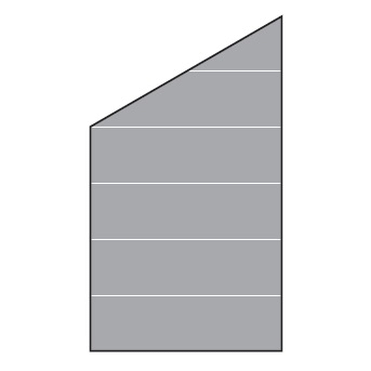 VETRO Glasscheibe ECKE links
B 1030 x H 1200/1800 mm
Streifen-Dekor 82, satiniert
#46617