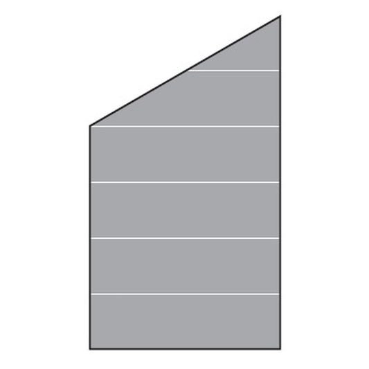 VETRO Glasscheibe ECKE links
B 1030 x H 1200/1800 mm
Streifen-Dekor 82, satiniert
#46617