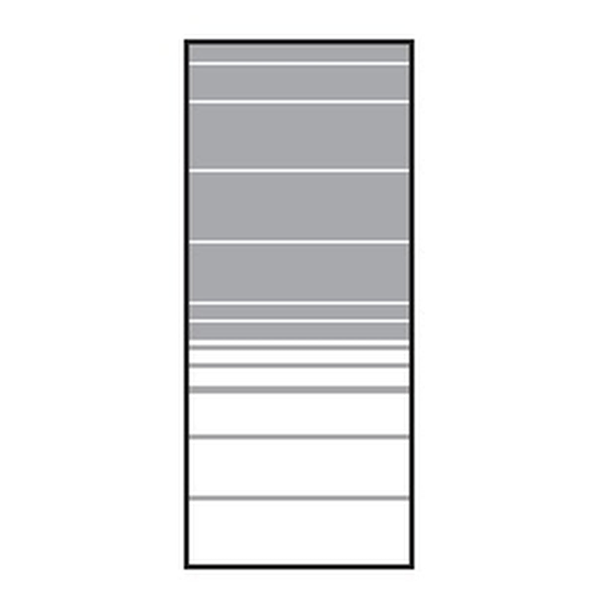 VETRO Glasscheibe
B 515 x H 1200 mm
Streifen-Dekor 83, satiniert
#68301