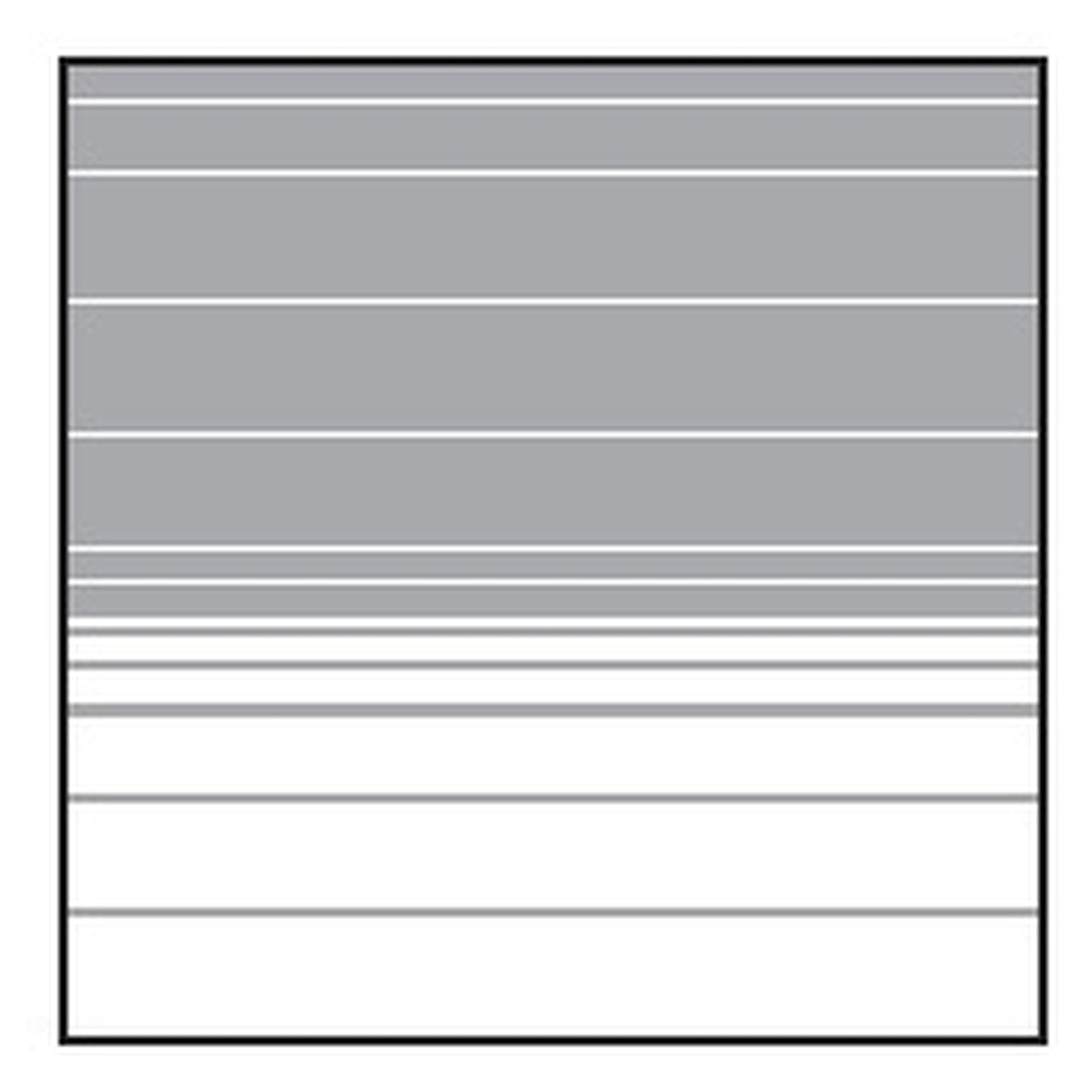 VETRO Glasscheibe
B 1200 x H 1200 mm
Streifen-Dekor 83, satiniert
#68303