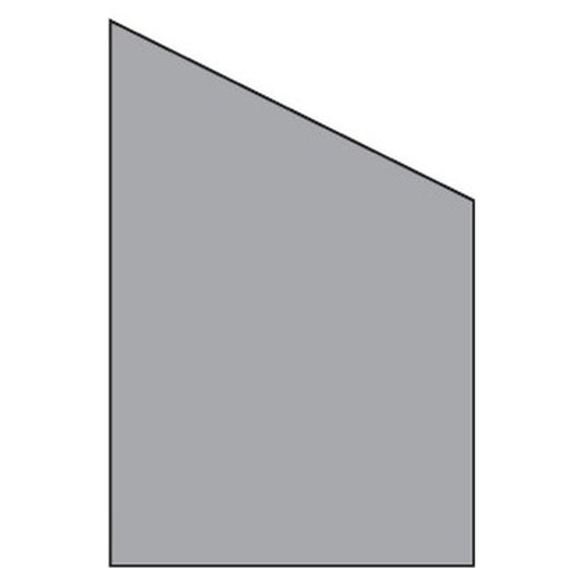 VETRO Glasscheibe ECKE rechts
B 1200 x H 1800/1200 mm
Vollflächen-Dekor 84, satiniert
#68411