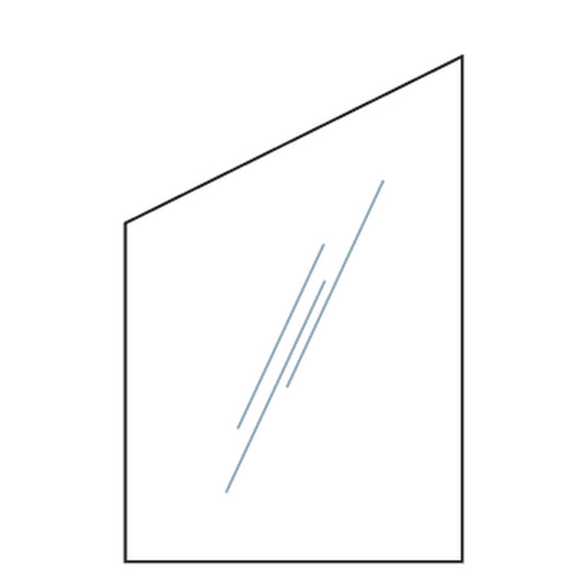 VETRO Glasscheibe ECKE beidseitig
B 1200 x H 1200/1800 mm
Klarglas
#60010