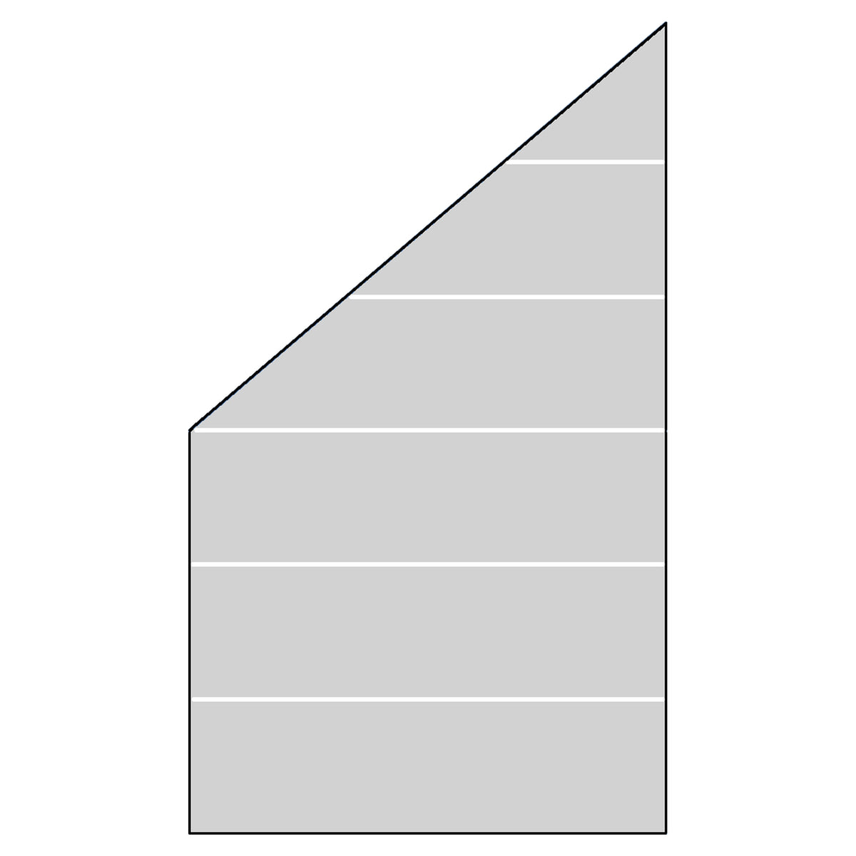 RUDE-Serie Systemglas Ecke links
B1030 x H1740/870 x T8 mm
Streifen-Dekor 82