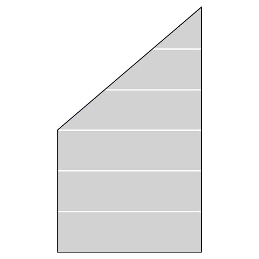 RUDE-Serie Systemglas Ecke links
B1030 x H1740/870 x T8 mm
Streifen-Dekor 82