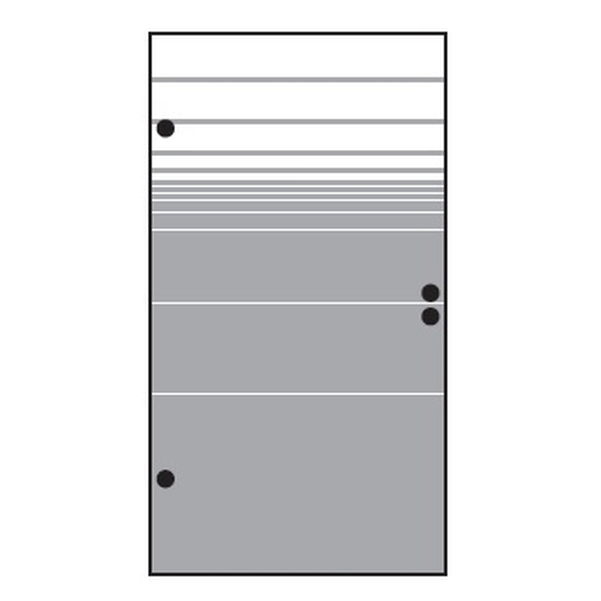 VETRO TÜR-Glasscheibe 
987 x 1800 mm, DIN Links
Streifen Dekor 81 satiniert
#68112