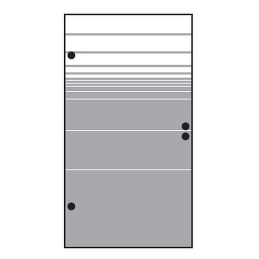 VETRO TÜR-Glasscheibe 
987 x 1800 mm, DIN Links
Streifen Dekor 81 satiniert
#68112