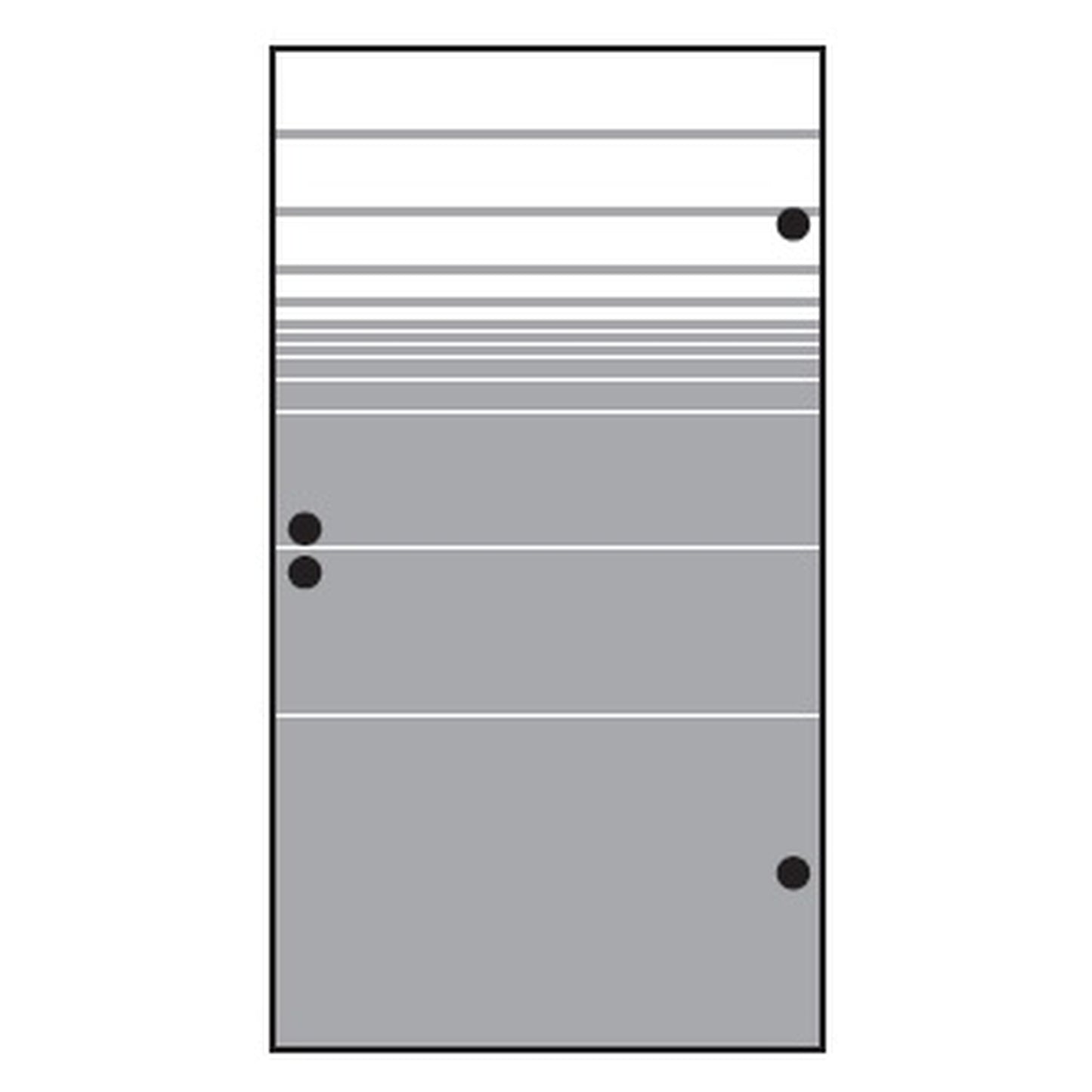 VETRO TÜR-Glasscheibe 
987 x 1800 mm, DIN Rechts
Streifen Dekor 81 satiniert
#68113