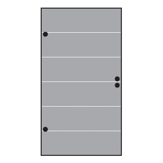 VETRO TÜR-Glasscheibe 
987 x 1800 mm, DIN Links
Streifen Dekor 82 satiniert
#68212