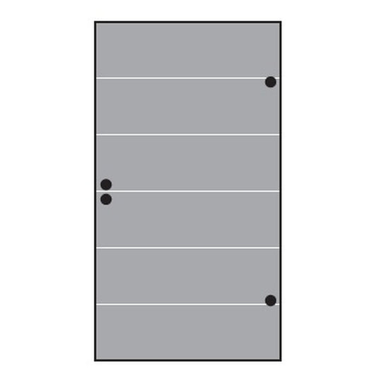 VETRO TÜR-Glasscheibe 
987 x 1800 mm, DIN Rechts
Streifen Dekor 82 satiniert
#68213