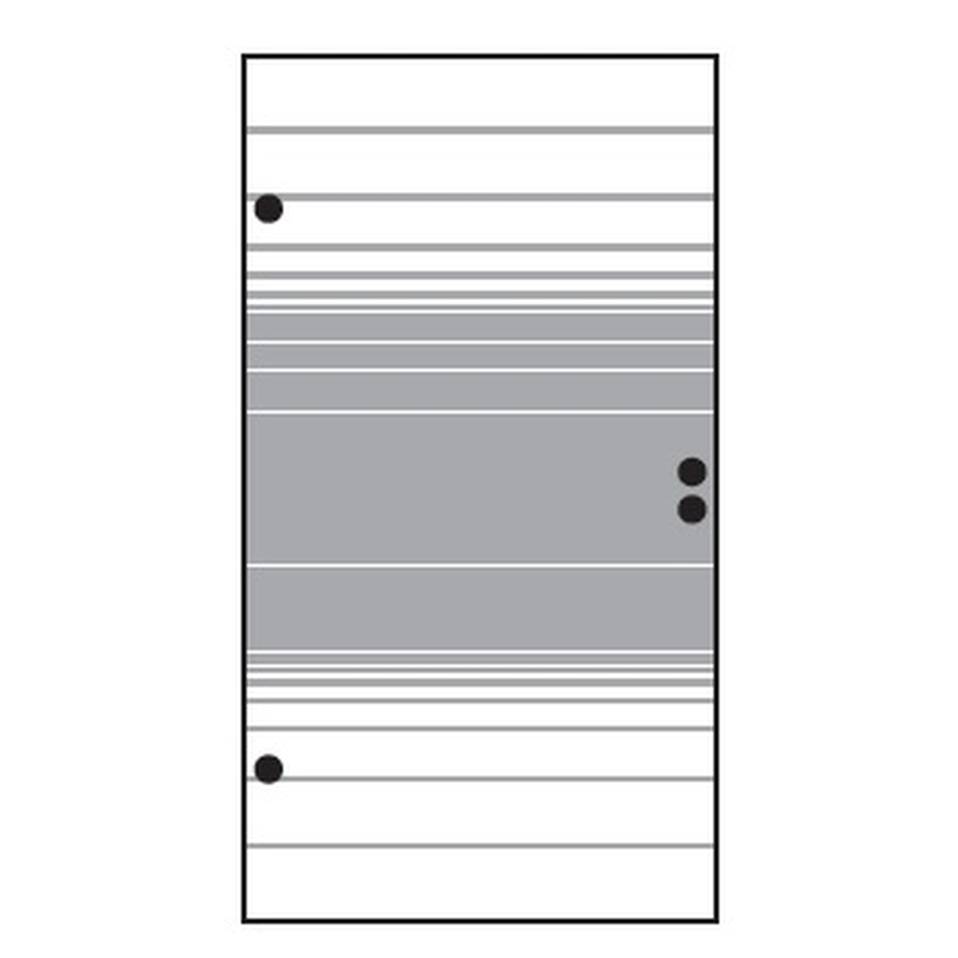 VETRO TÜR-Glasscheibe 
987 x 1800 mm, DIN Links
Streifen Dekor 83 satiniert
#68312