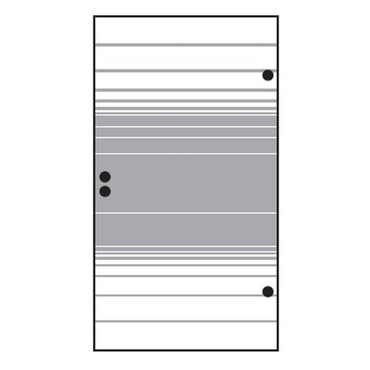 VETRO TÜR-Glasscheibe 
987 x 1800 mm, DIN Rechts
Streifen Dekor 83 satiniert
#68313