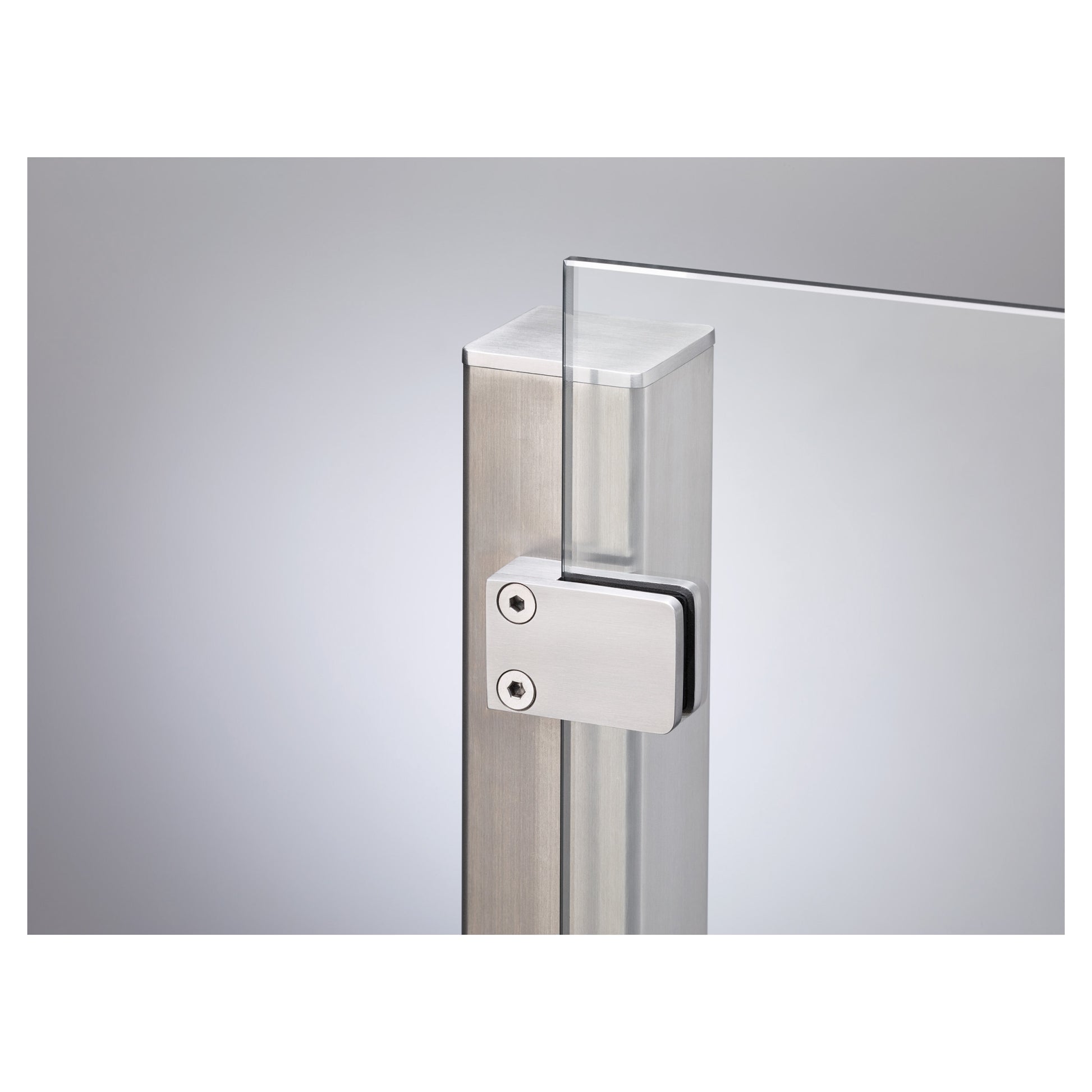 VETRO Anfangspfosten V4A
60/60 x 1270-1570 mm, Anfertigung
zum Einbetonieren, Klemmbacken nach rechts
#85052
