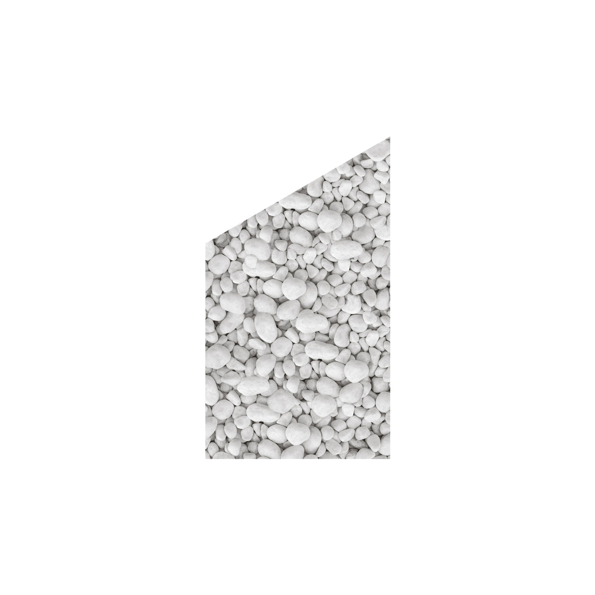 VETRO Glasscheibe KIESEL
B 1030 x H 1200/1800 mm Ecke links
Motivdruck Kieselsteine 46/22