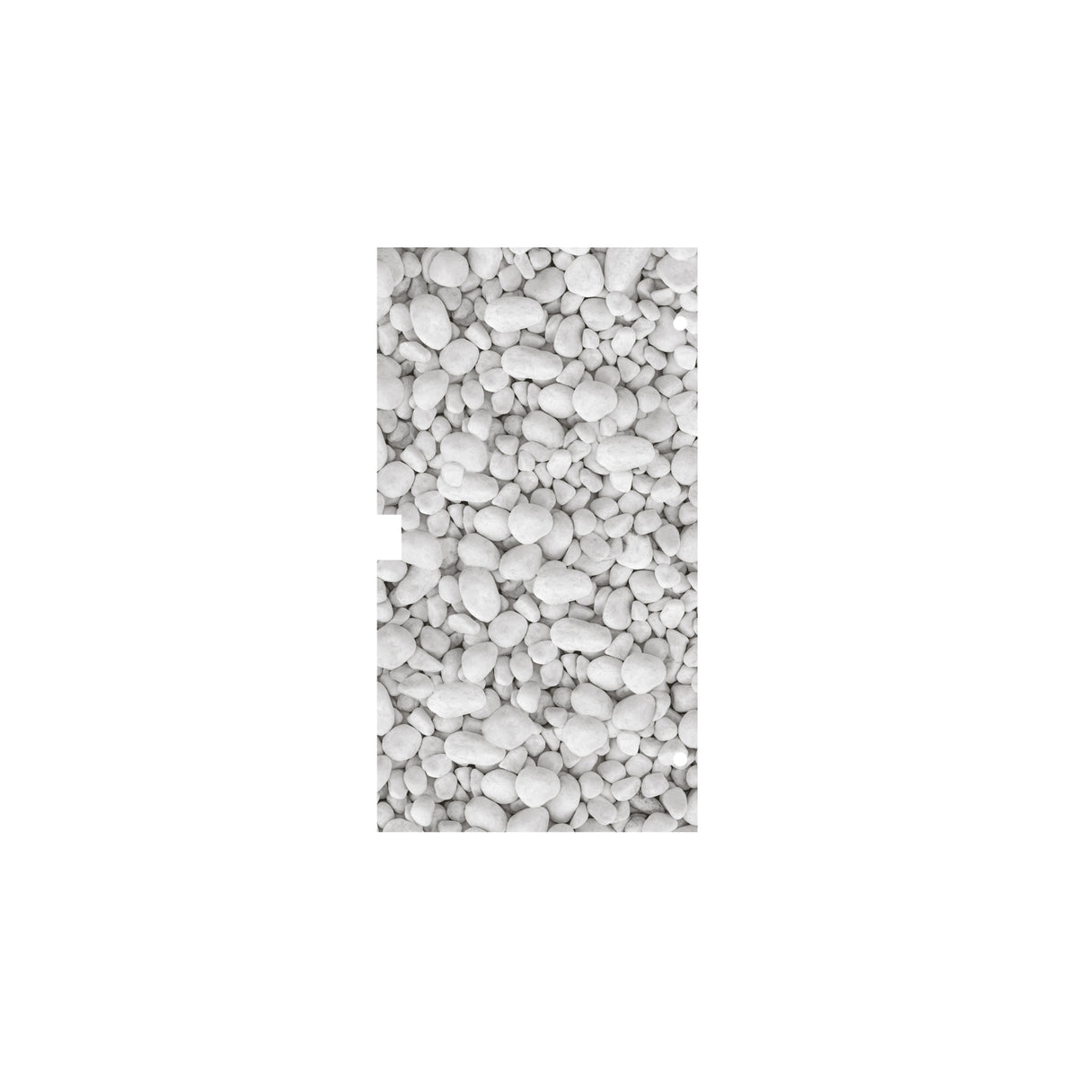 VETRO Glasscheibe KIESEL
B 1030 x H 1800/1200 mm Ecke rechts
Motivdruck Kieselsteine 46/22