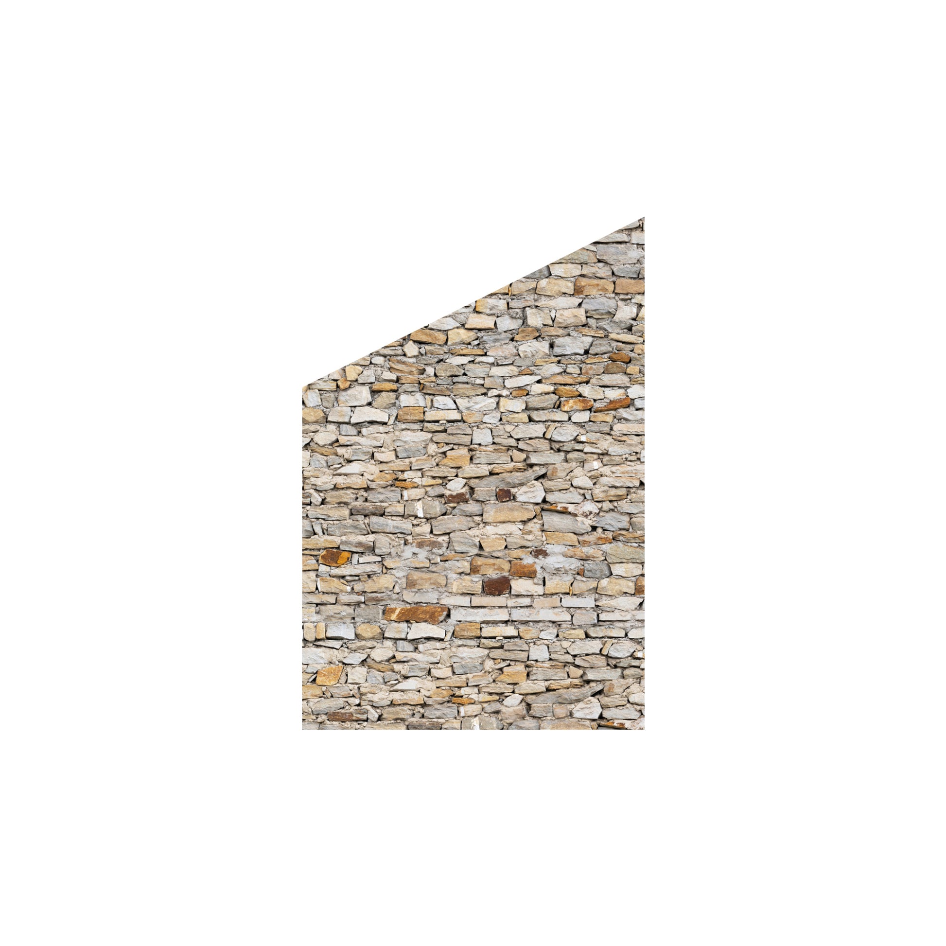 VETRO Glasscheibe MAUER
B 1200 x H 1200/1800 mm Ecke links
Motivdruck Mauerwerk 46/23