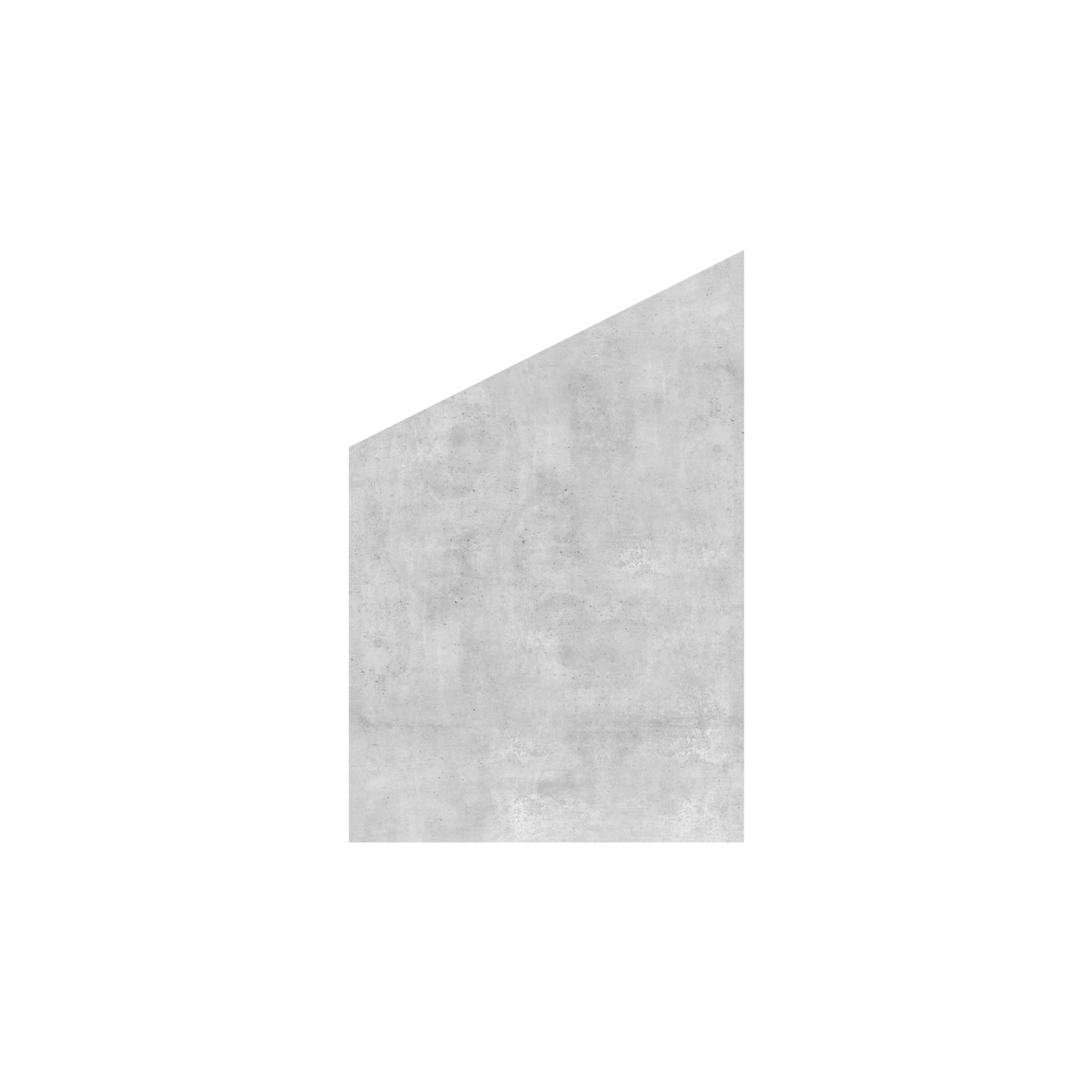 VETRO Glasscheibe BETON
B 1200 x H 1200/1800 mm Ecke links
Motivdruck Beton 46/24