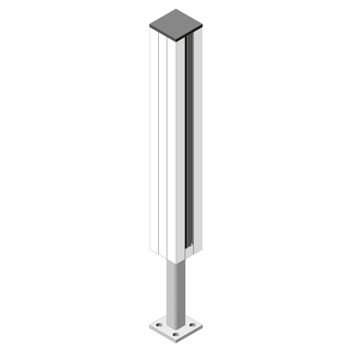VETRO System-Pfostenträger 130x130x650mm