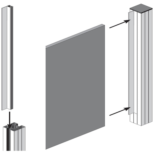 VETRO System-Winkelschiene Alu
23 x 47 x 1200 mm
Weiß Struktur