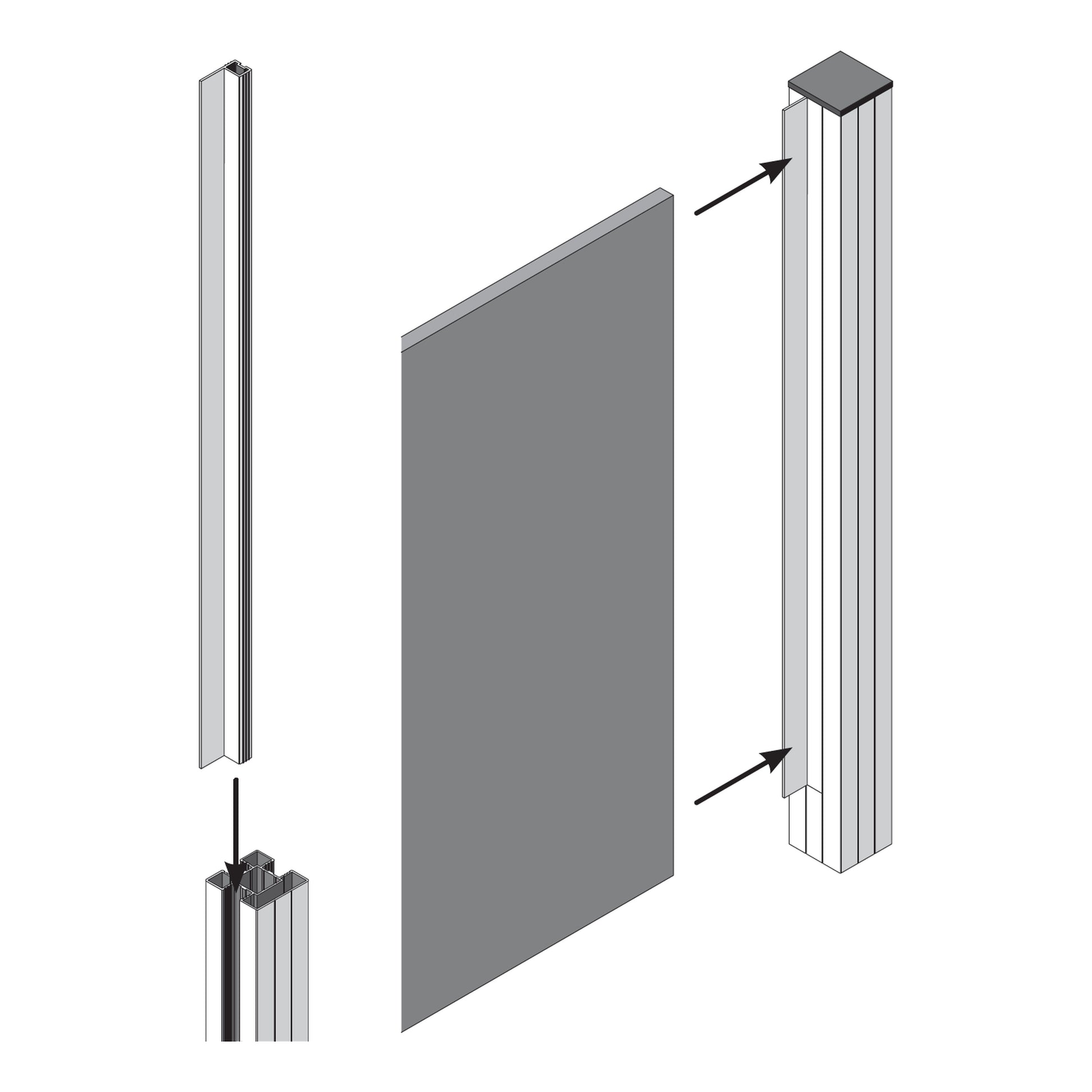 VETRO System-Winkelschiene Alu
23 x 47 x 1800 mm
Anthrazit Struktur