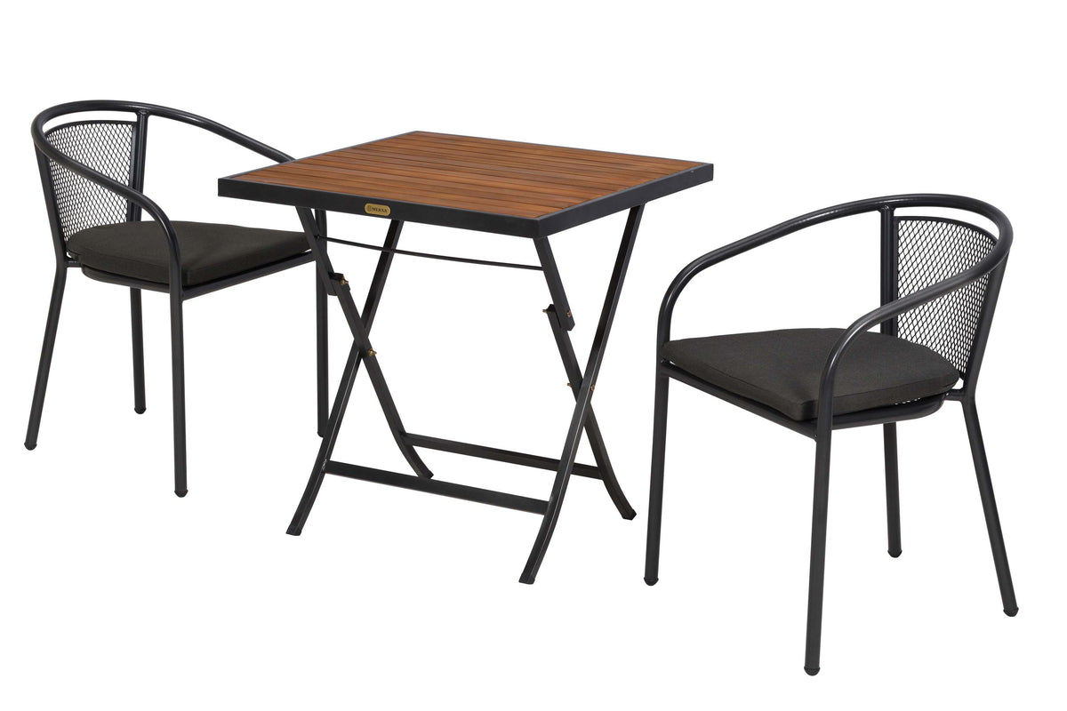 Delos Set 5tlg.
Aluminium/Stahl mit Akazie