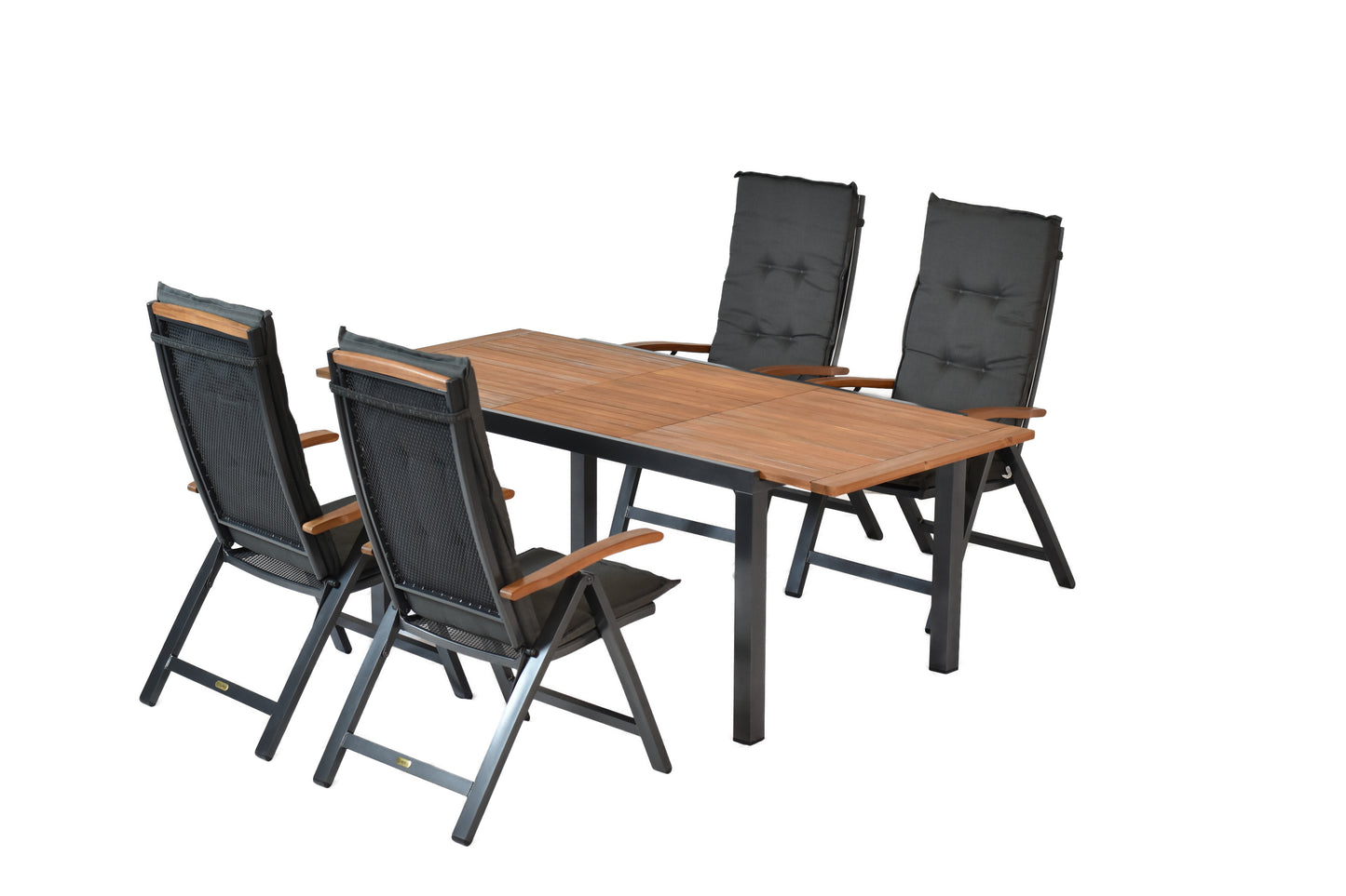 Tilos Set 9tlg.
Aluminium/Akazie