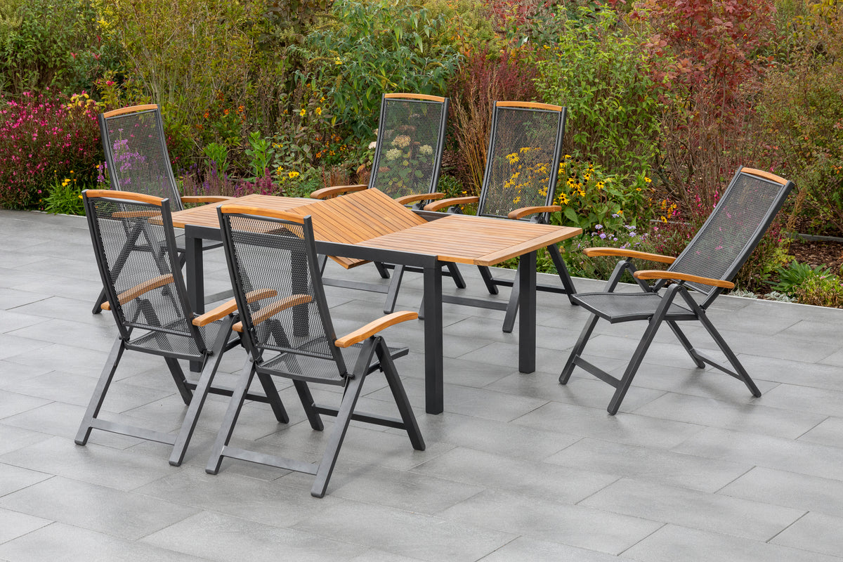 Tilos Set 13tlg.
Aluminium/Akazie