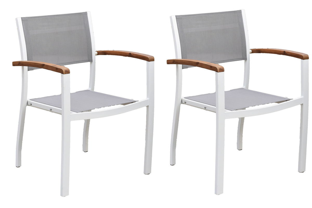 Naxos Stapelsessel
Aluminium/Akazie/Textil