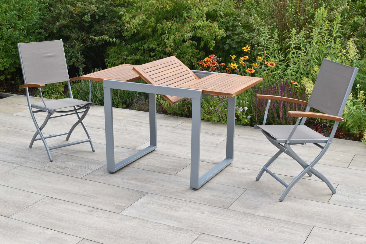 Naxos Set 3tlg.
Aluminium/Textil/Akazie