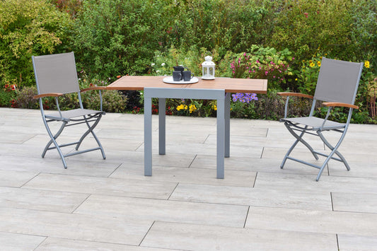 Naxos Set 3tlg.
Aluminium/Akazie/Textil
