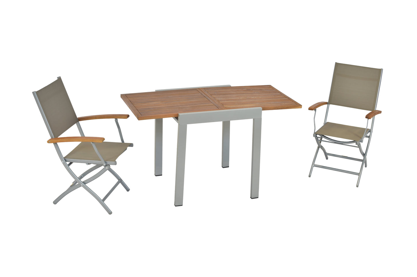 Naxos Set 3tlg.
Aluminium/Akazie/Textil
