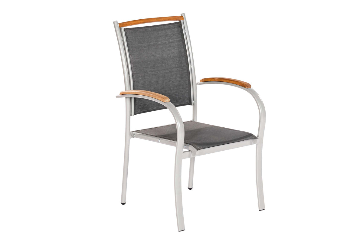 Siena Set 5tlg.
Aluminium/Akazie/Textil