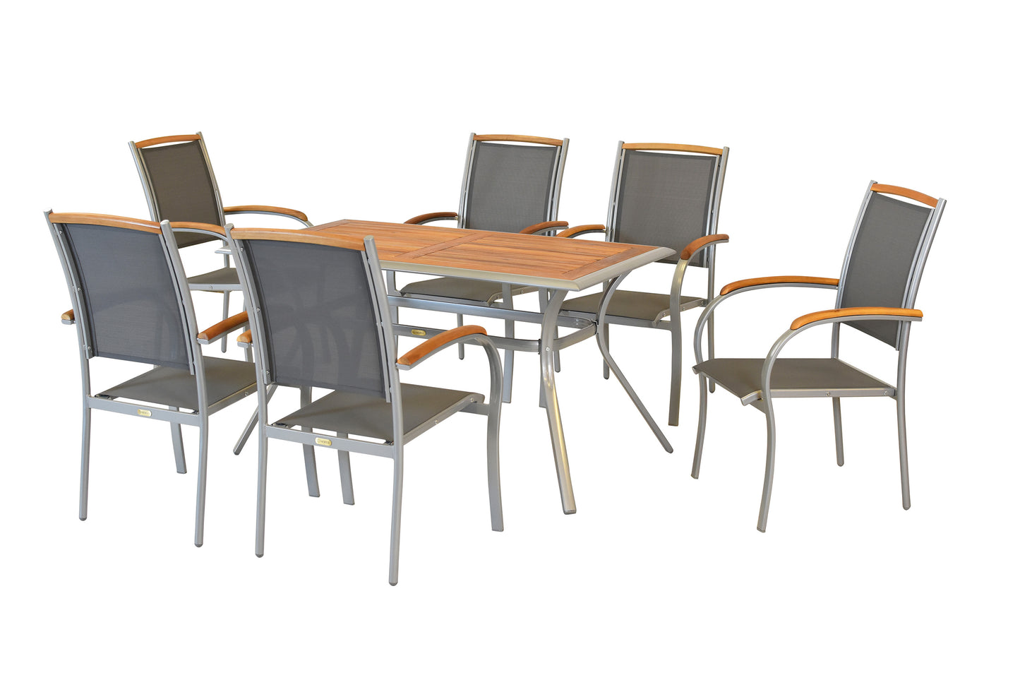 Siena Set 7tlg.
Aluminium/Akazie/Textil