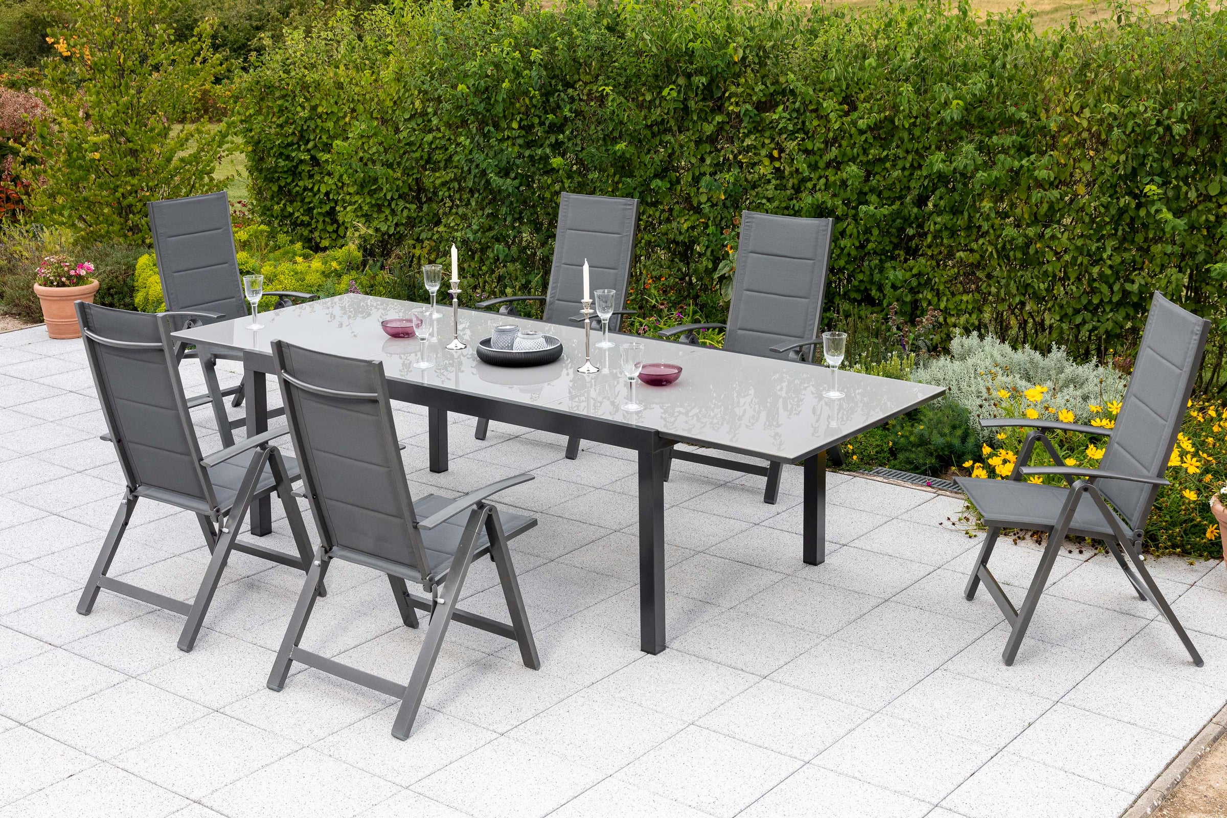 7tlg. Florenz Set
Aluminium/Textil