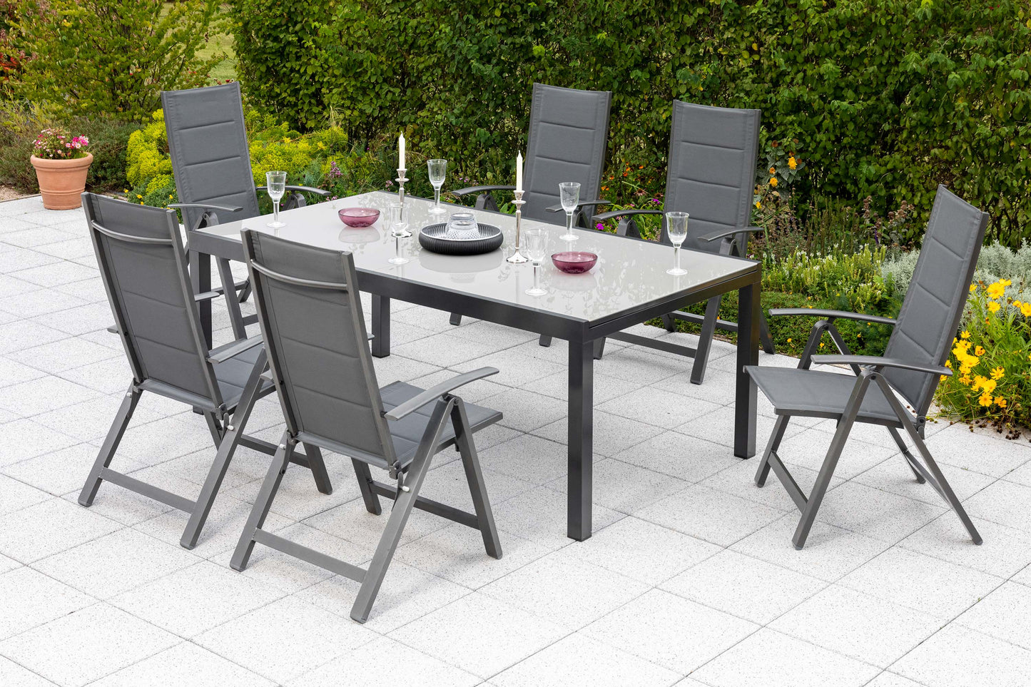 7tlg. Florenz Set
Aluminium/Textil