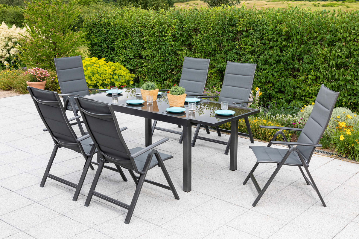 Taviano Set 7tlg.
Aluminium/Textil