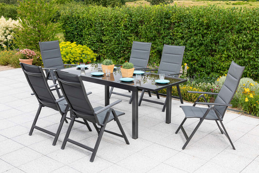 Taviano Set 7tlg.
Aluminium/Textil