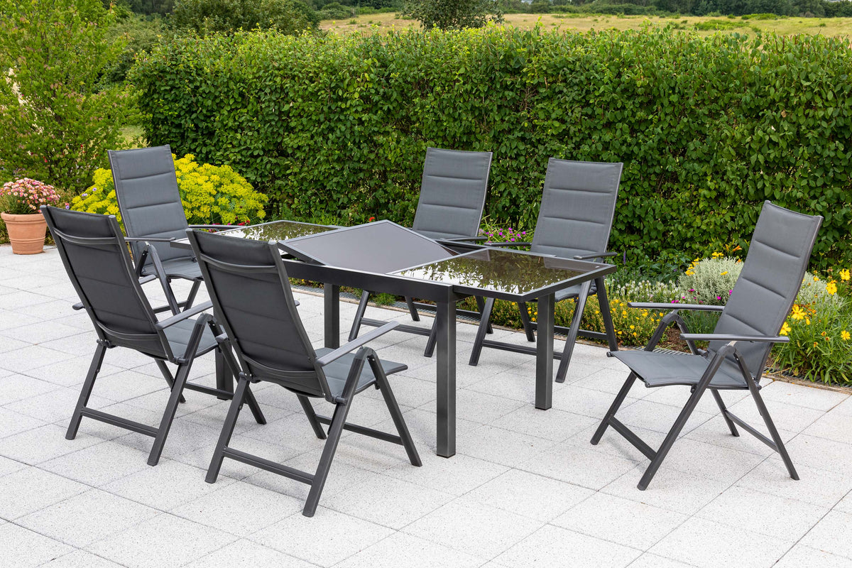 Taviano Set 7tlg.
Aluminium/Textil