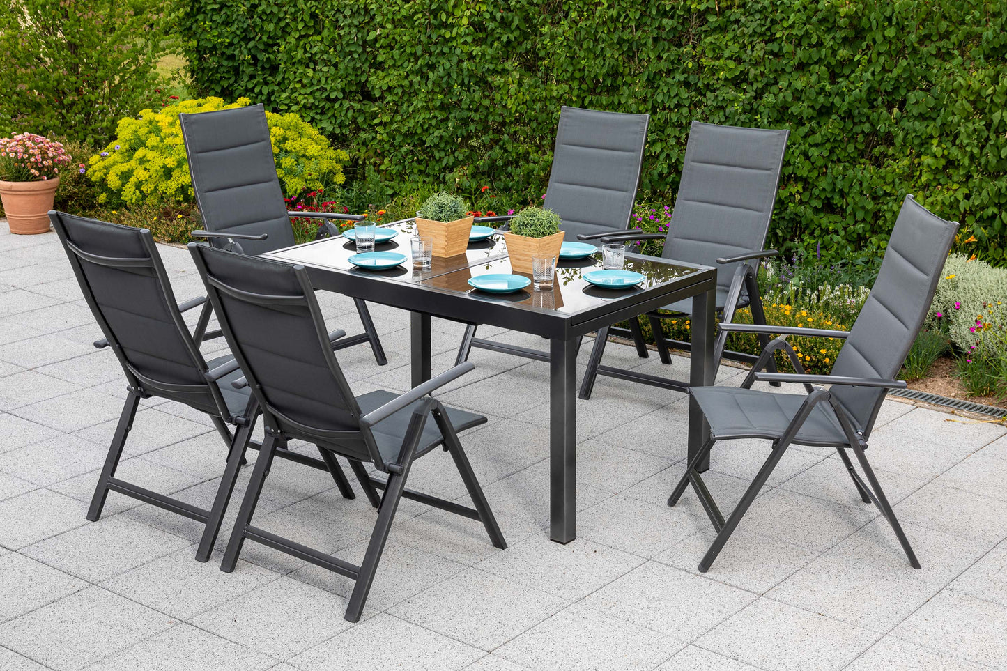 Taviano Set 7tlg.
Aluminium/Textil