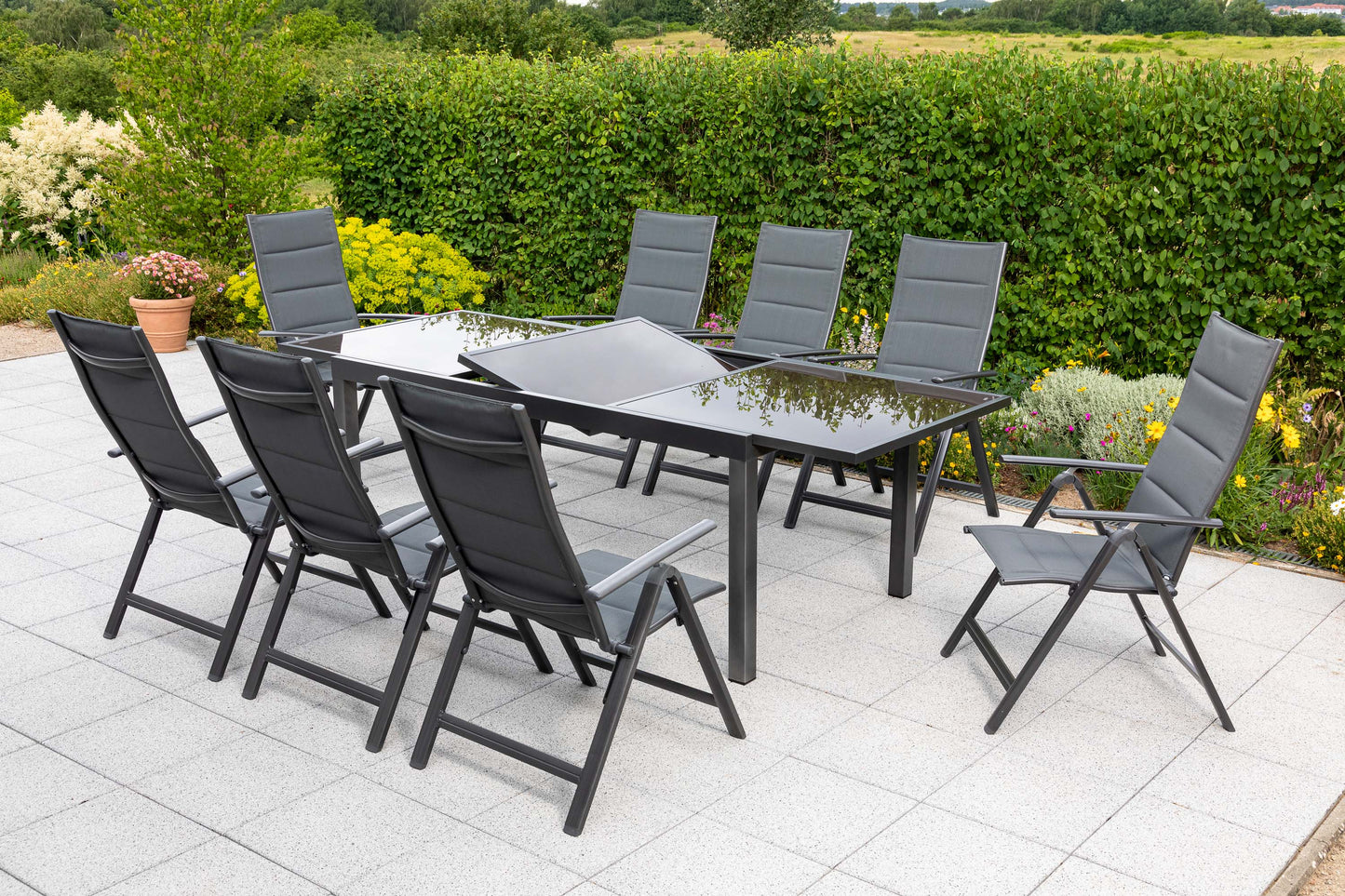 Taviano Set 9tlg.
Aluminium/Textil