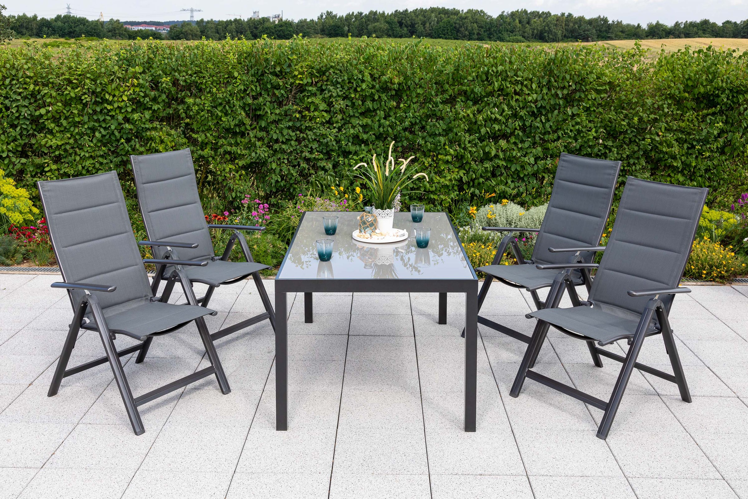Taviano Set 5tlg.
Aluminium/Textil