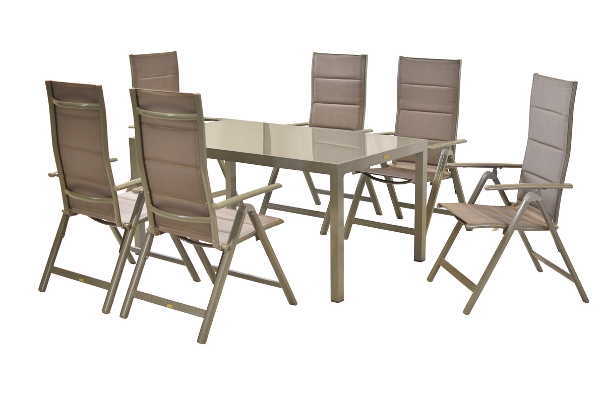 Taviano Set 7tlg.
Aluminium/Textil