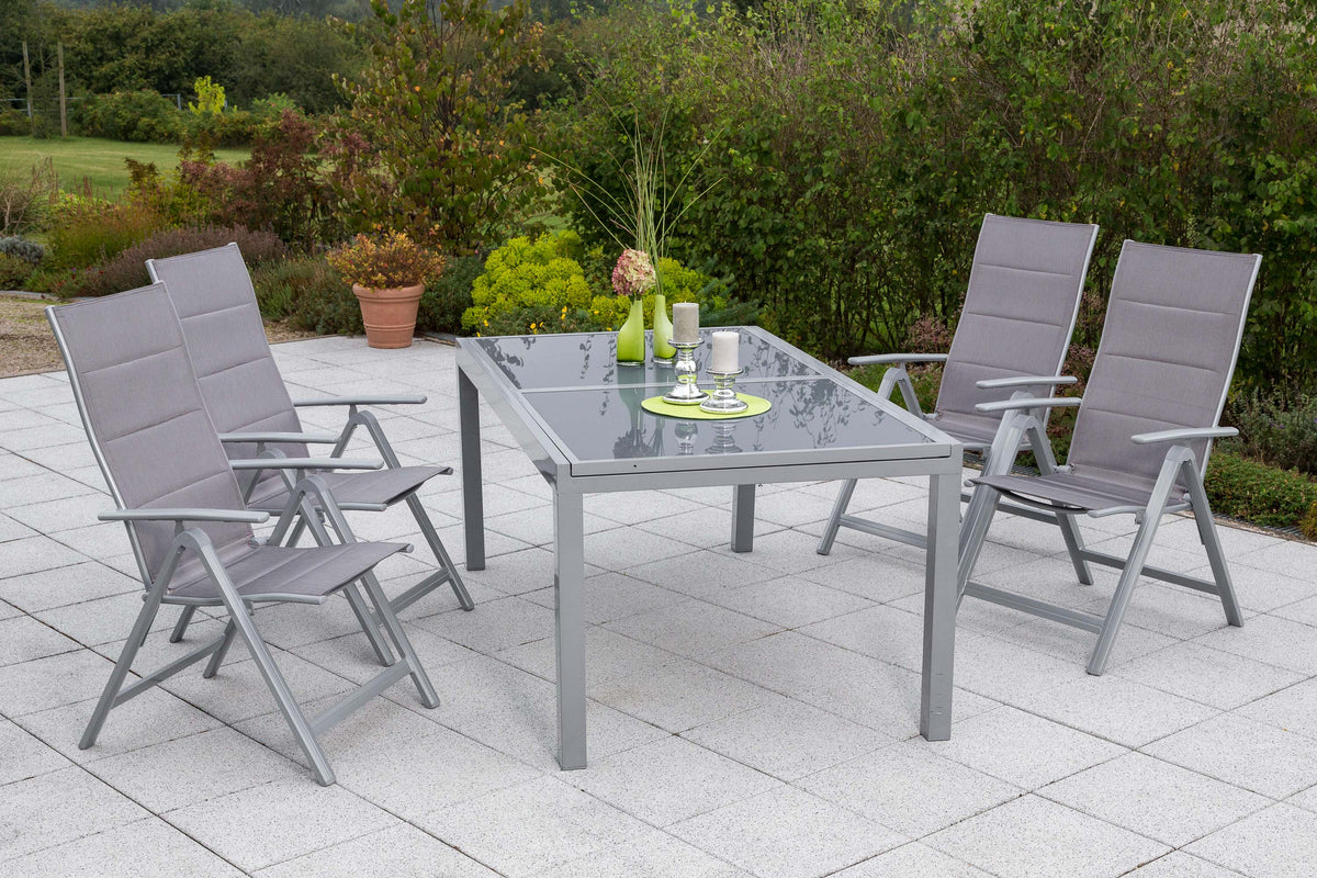 Taviano Set 5tlg.
Aluminium/Textil