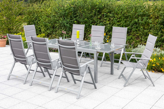 Taviano Set 9tlg.
Aluminium/Textil