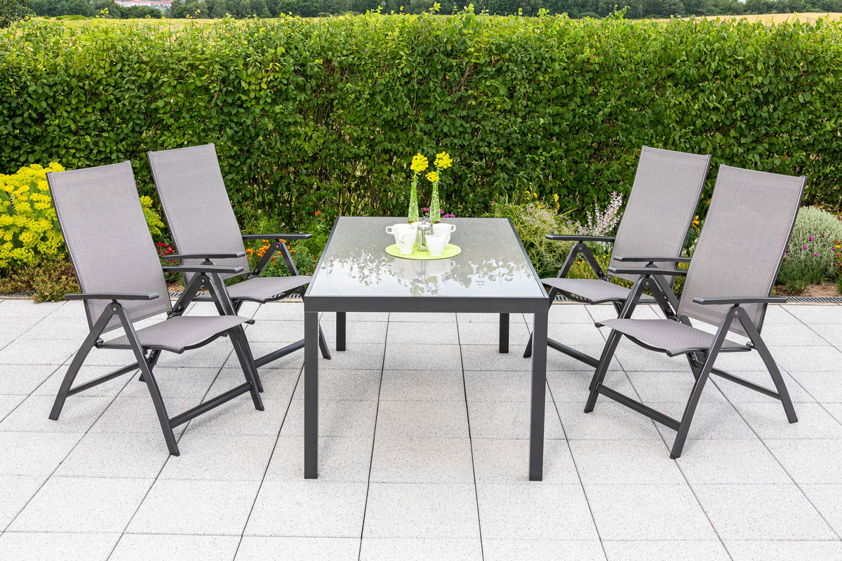 Vicenza Set 5tlg.
Aluminium/Textil
