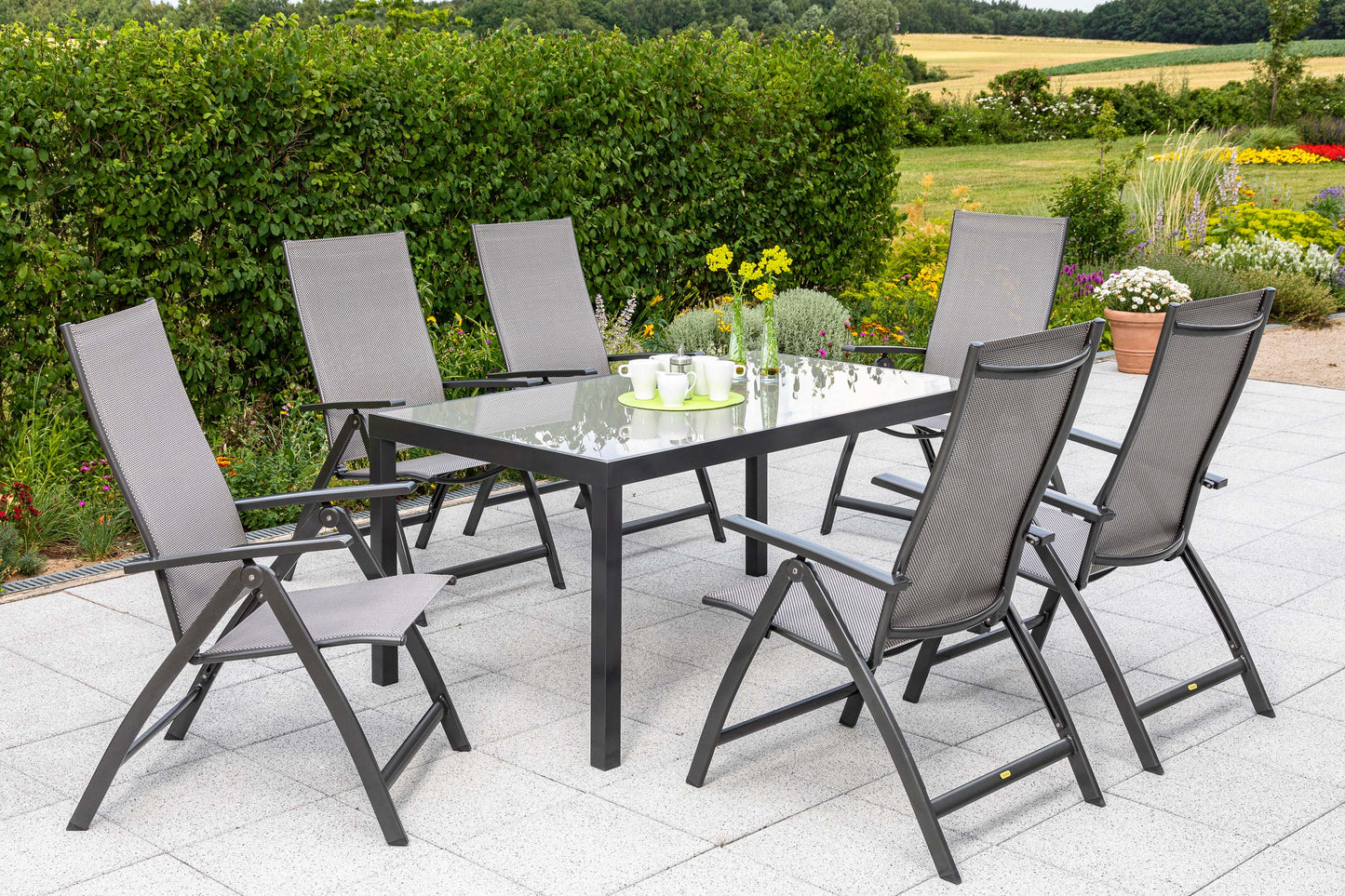 Vicenza Set 7tlg.
Aluminium/Textil