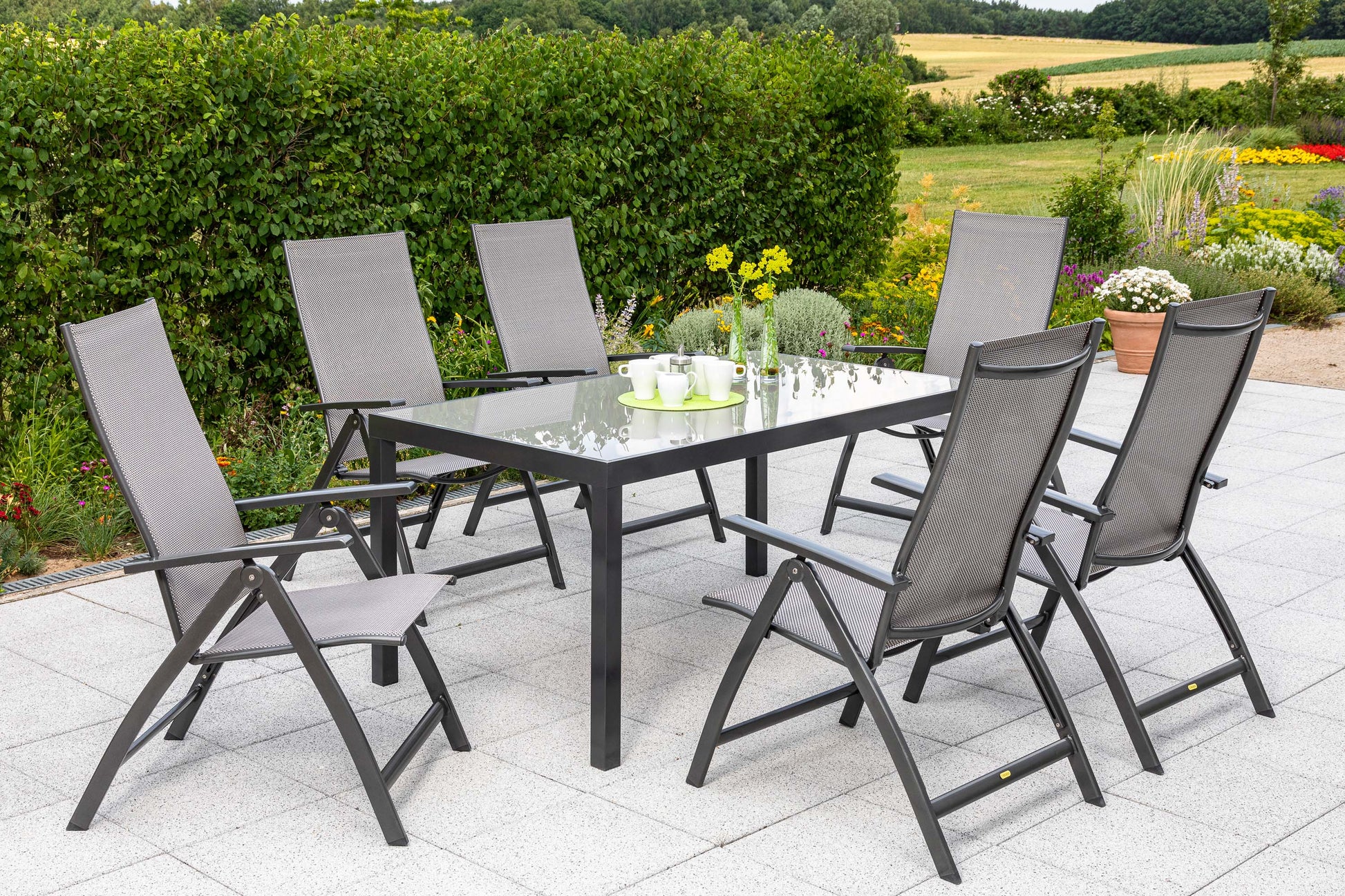 Vicenza Set 7tlg.
Aluminium/Textil