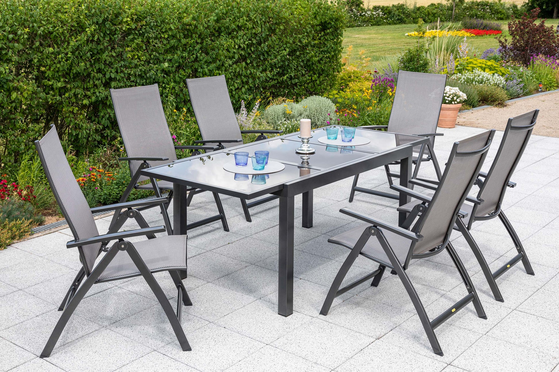 Vicenza Set 7tlg.
Aluminium/Textil