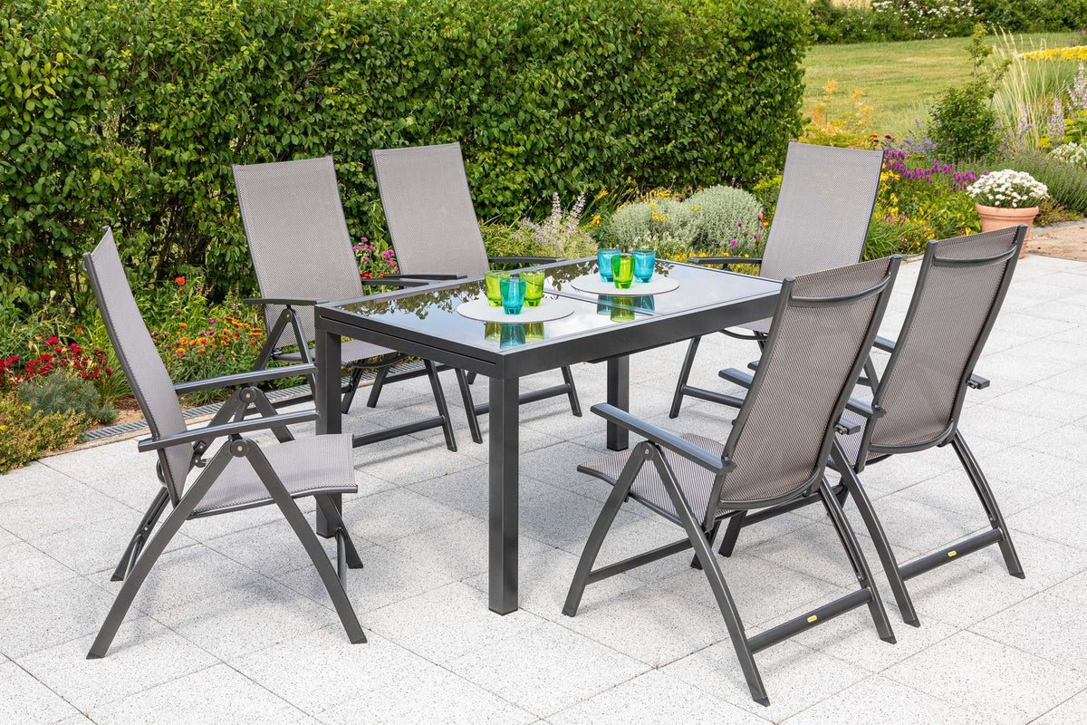 Vicenza Set 7tlg.
Aluminium/Textil