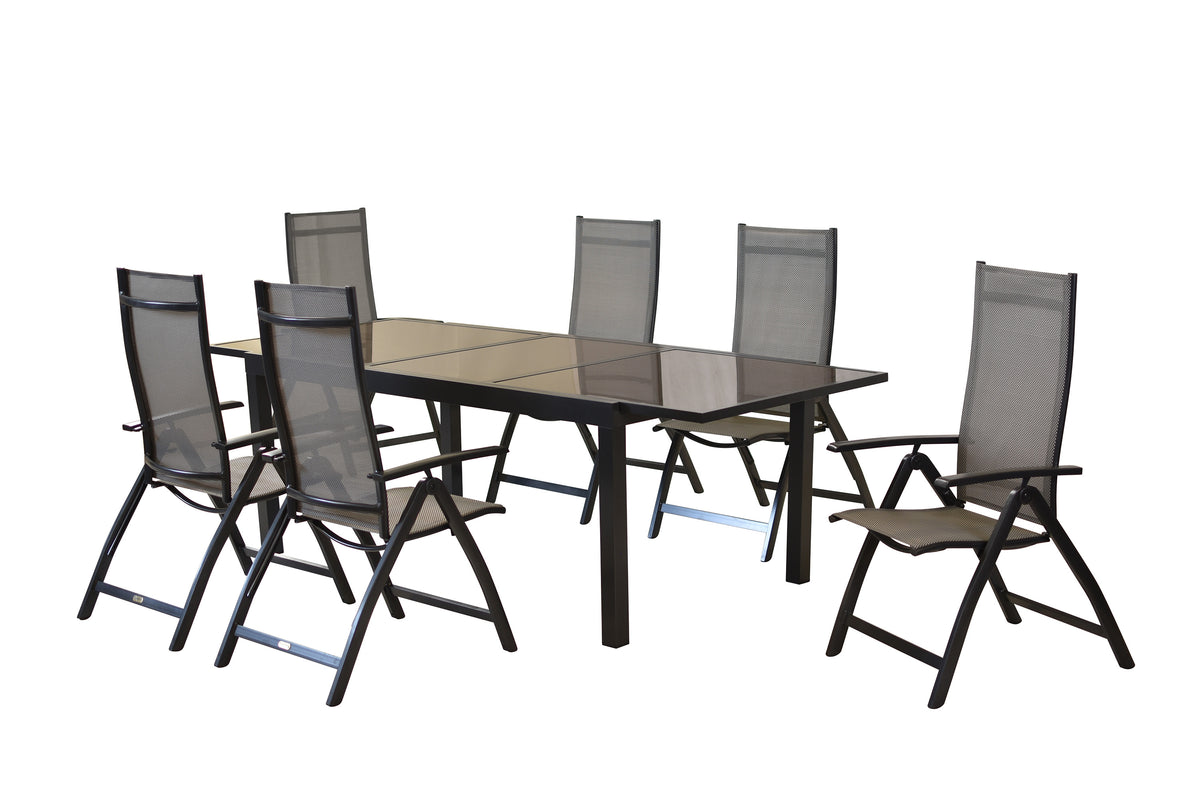 Vicenza Set 7tlg.
Aluminium/Textil